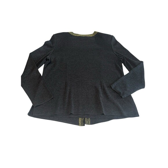 Exclusively Misook Women’s Size Large Black Sweater Cardigan Travel Knit #B2-3‎ - Picture 7 of 8